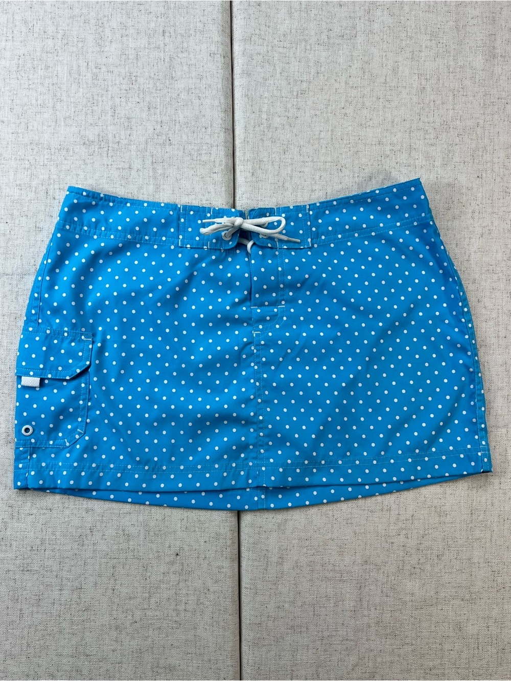 Tommy Hilfiger Swim Y2K Blue Polka Dot Board Skirt Surf Beach Mini Coverup